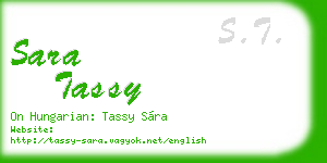 sara tassy business card